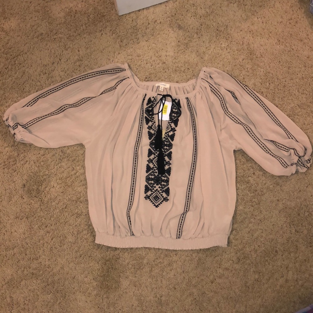 Tan blouse
